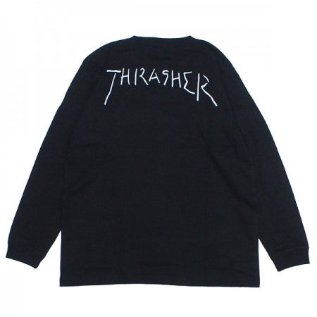 THRASHER　L/STシャツ　"GONZ L/STEE"　(Black/White)