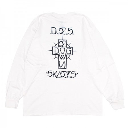 DOGTOWN　L/STシャツ　"DTS SKATES L/S TEE"　(White / Black)