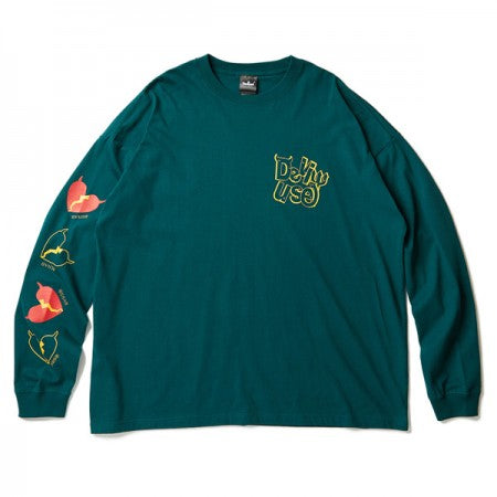 Deviluse　L/STシャツ　"OUTLINE LOGO L/S TEE"　(Green)