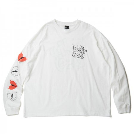 Deviluse　L/STシャツ　"OUTLINE LOGO L/S TEE"　(White)