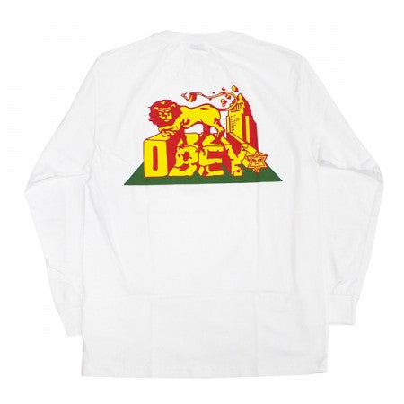 OBEY　"BAD BRAINS CONQUERING LION L/S TEE"　(White)