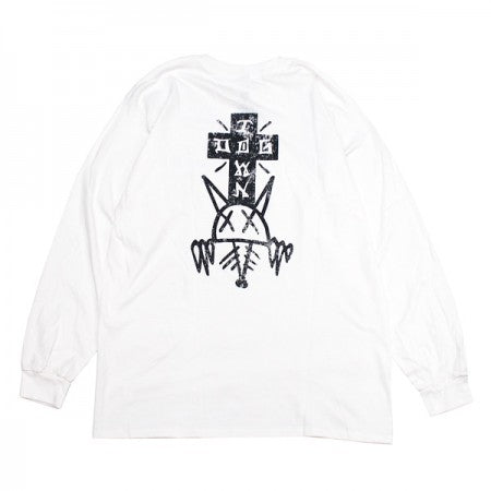 DOGTOWN　L/STシャツ　"RAT FACE L/S TEE"　(White / Black)