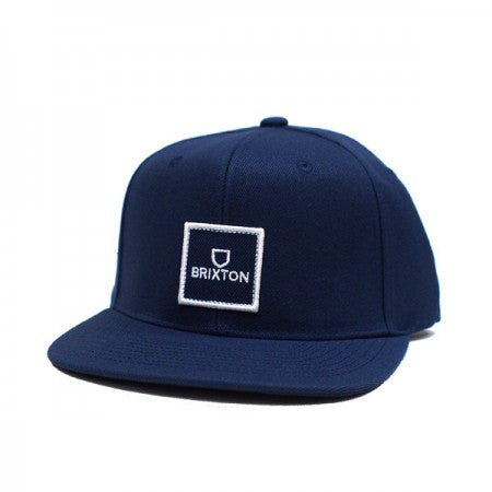 BRIXTON　キャップ　"ALPHA SQUARE MP SNAPBACK CAP"　(Monlit Ocean)