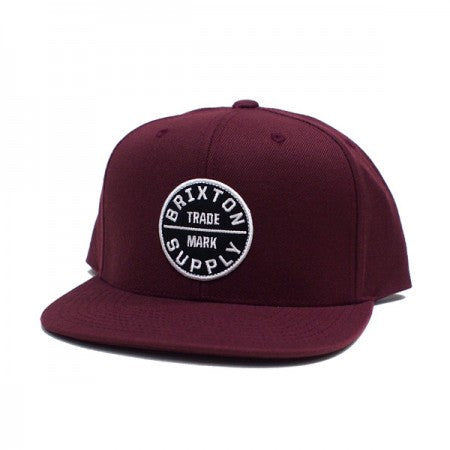 BRIXTON　キャップ　"OATH III SNAPBACK CAP"　(Mahogany)