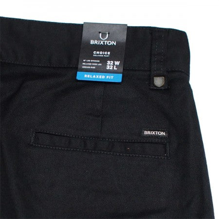 BRIXTON　パンツ　"CHOICE CHINO RELAXED PANT"　(Black)