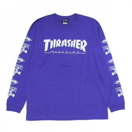 THRASHER　L/STシャツ　"MAG MULTI-C L/STEE"　(Purple/White)