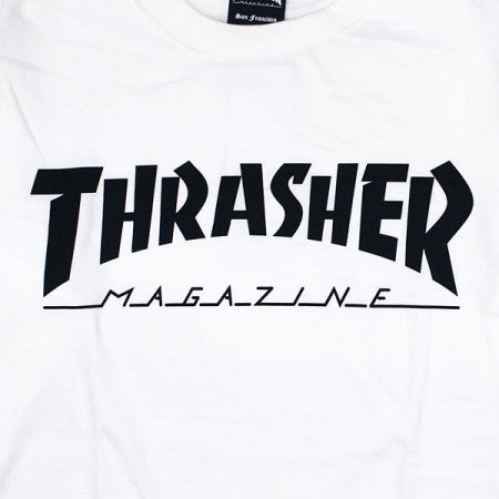 THRASHER　L/STシャツ　"MAG MULTI-C L/STEE"　(White/Black)