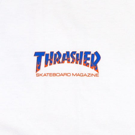 THRASHER　L/STシャツ　"BBQ L/STEE"　(White/Blue)