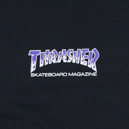 THRASHER　L/STシャツ　"BBQ L/STEE"　(Black/Purple)