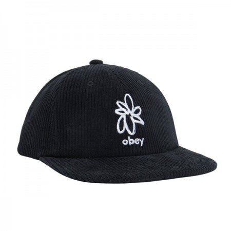 OBEY　キャップ　"FLOWER 6 PANEL STRAPBACK CAP"　(Black)