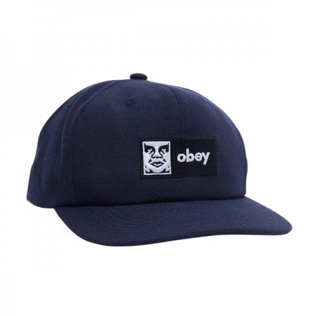 OBEY　キャップ　"OBEY CASE 6 PANEL SNAPBACK CAP"　(Navy)