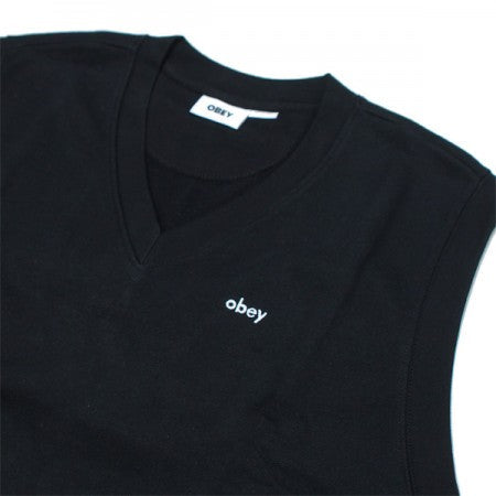 OBEY　スウェットベスト　"CASE FLEECE VEST"　(Black)