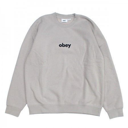 OBEY　クルースウェット　"OBEY LOWERCASE CREW SWEAT"　(Silver Gray)