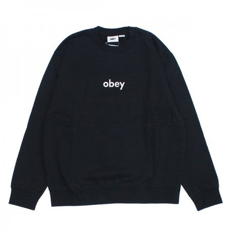 OBEY　クルースウェット　"OBEY LOWERCASE CREW SWEAT"　(Black)
