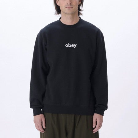 OBEY　クルースウェット　"OBEY LOWERCASE CREW SWEAT"　(Black)