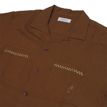 RADIALL　L/Sシャツ　"VAHJON OPEN COLLARED SHIRT L/S"　(Root Brown)