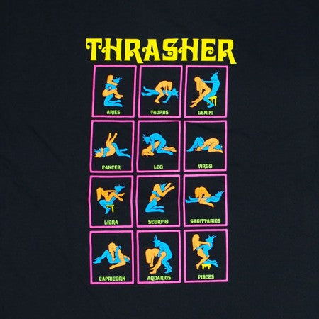 THRASHER　Tシャツ　"BLACK LIGHT TEE"　(Black)