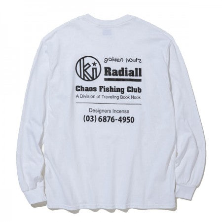 RADIALL×CHAOS FINSHING CLUB×KUUMBA　L/STシャツ　"GOLDEN HOURS CREW NECK T-SHIRT L/S"　(White)