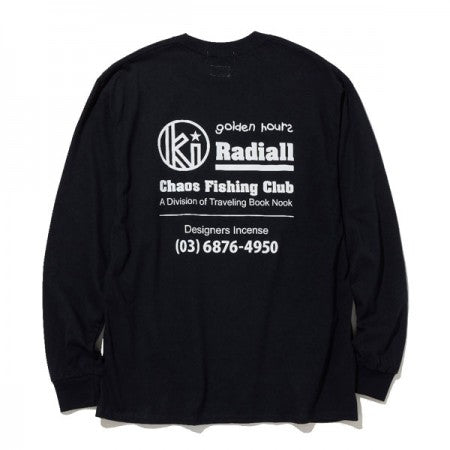 RADIALL×CHAOS FINSHING CLUB×KUUMBA　L/STシャツ　"GOLDEN HOURS CREW NECK T-SHIRT L/S"　(Black)