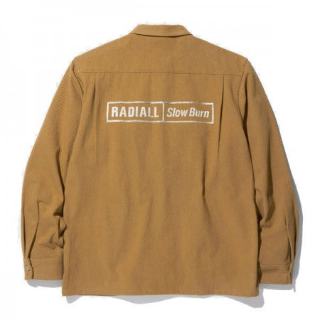RADIALL　L/Sシャツ　"SLOW BURN OPEN COLLARED SHIRT L/S"　(Camel)