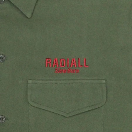 RADIALL　L/Sシャツ　"SLOW BURN OPEN COLLARED SHIRT L/S"　(Olive)