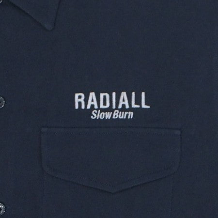 RADIALL　L/Sシャツ　"SLOW BURN OPEN COLLARED SHIRT L/S"　(Navy)