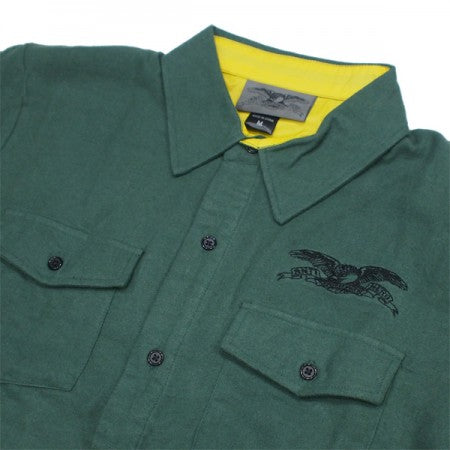 ANTI HERO　L/Sシャツ　"BASIC EAGLE FLANNEL SHIRT"　(Dark Green)