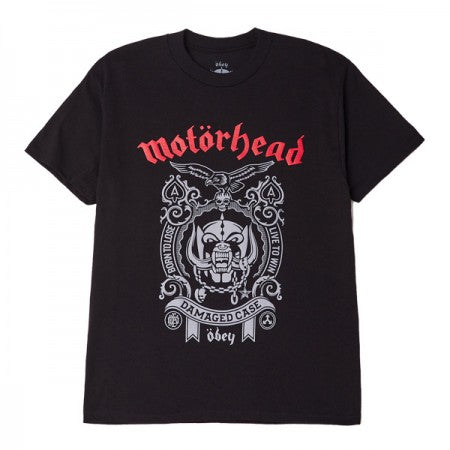 OBEY x MOTORHEAD　Tシャツ　"DAMAGED CASE CLASSIC TEE"　(Black)