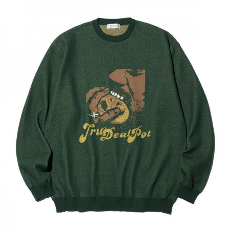 RADIALL　セーター　"COOKIE CREW NECK SWEATER L/S"　(Forest Green)