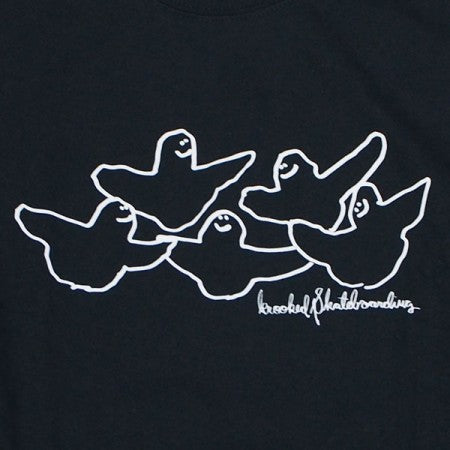 KROOKED　L/STシャツ　"OG BIRDS L/S TEE"　(Black/White)