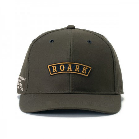 ROARK REVIVAL　キャップ　"MEDIEVAL LOGO BACKSATIN 6PANEL CAP -HIGH HEIGHT"　(Army)