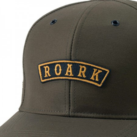 ROARK REVIVAL　キャップ　"MEDIEVAL LOGO BACKSATIN 6PANEL CAP -HIGH HEIGHT"　(Army)