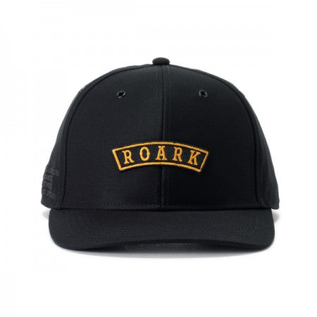 ROARK REVIVAL　キャップ　"MEDIEVAL LOGO BACKSATIN 6PANEL CAP -HIGH HEIGHT"　(Black)