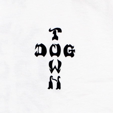 DOGTOWN　L/STシャツ　"CROSS LOGO(SANTA MONICA) L/S TEE"　(White / Black)