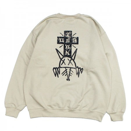 DOGTOWN　クルースウェット　"RAT FACE CREW SWEAT"　(Sand)