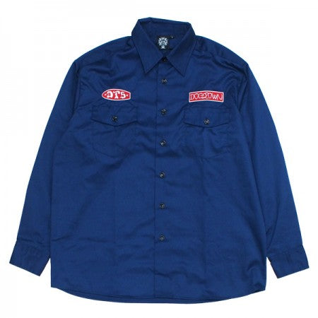 DOGTOWN　L/Sシャツ　"DTS WORK SHIRT"　(Navy)