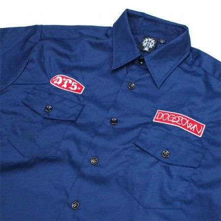 DOGTOWN　L/Sシャツ　"DTS WORK SHIRT"　(Navy)