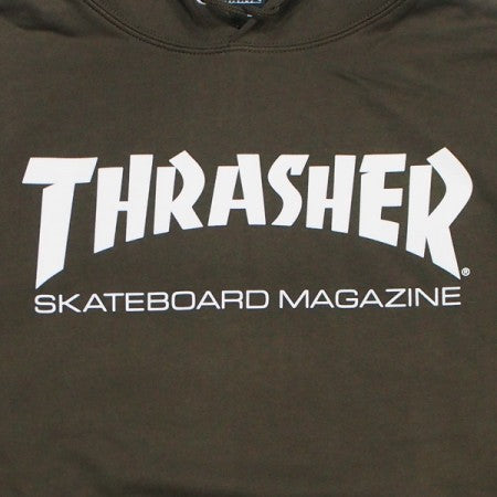 THRASHER　パーカ　"MAG LOGO PARKA"　(Olive / Ecru)