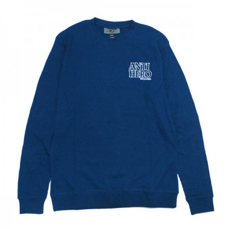 ANTI HERO　サーマルL/STEE　"LIL BLACK HERO OUTLINE L/S WAFFLE KNIT CREW"　(Navy / White)