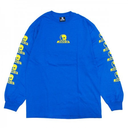 SKULL SKATES　"LOGO ロングスリーブ Tシャツ GT"　(Blue/Yellow)