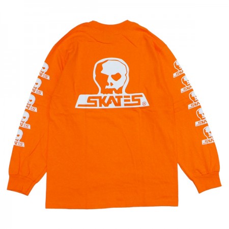 SKULL SKATES　"LOGO ロングスリーブ Tシャツ CREAMSICLE"　(Orange/White)
