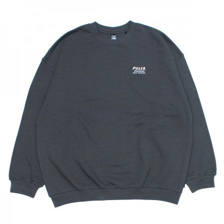 POLeR　クルースウェット　"ROAMERS AND SEEKERS CREW"　(Charcoal Gray)