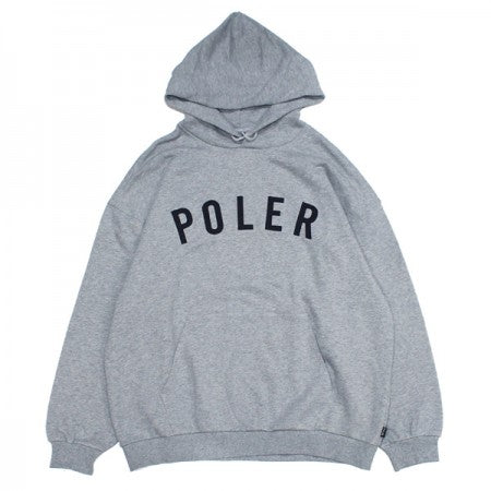 ★30%OFF★ POLeR　パーカー　"STATE APPLIQUE HOODIE"　(Heather Gray)