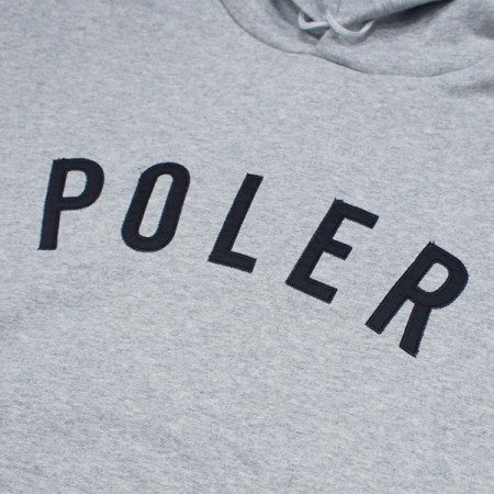★30%OFF★ POLeR　パーカー　"STATE APPLIQUE HOODIE"　(Heather Gray)
