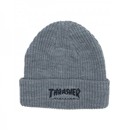 THRASHER　"MAG LOGO リブ編みショートビーニー"　(Gray)