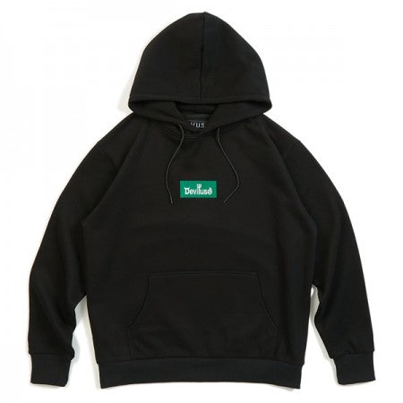 Deviluse　パーカー　"GREEN BOX LOGO PULLOVER HOODED"　(Black)