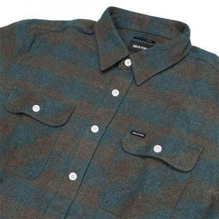 BRIXTON　L/Sシャツ　"BOWERY L/S FLANNEL"　(Ocean)