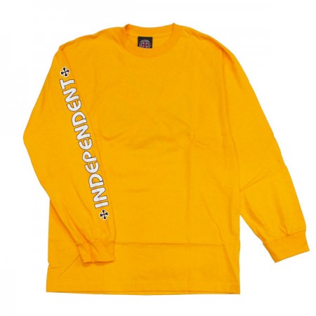 INDEPENDENT　L/STシャツ　"BAR/CROSS L/S TEE"　(Gold)