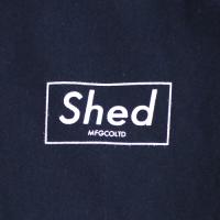 Shed フードスウェット "champion box hoodie" (navy)