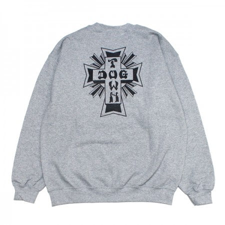 DOGTOWN　クルースウェット　"CROSS LOGO CREW SWEAT"　(Gray / Black)